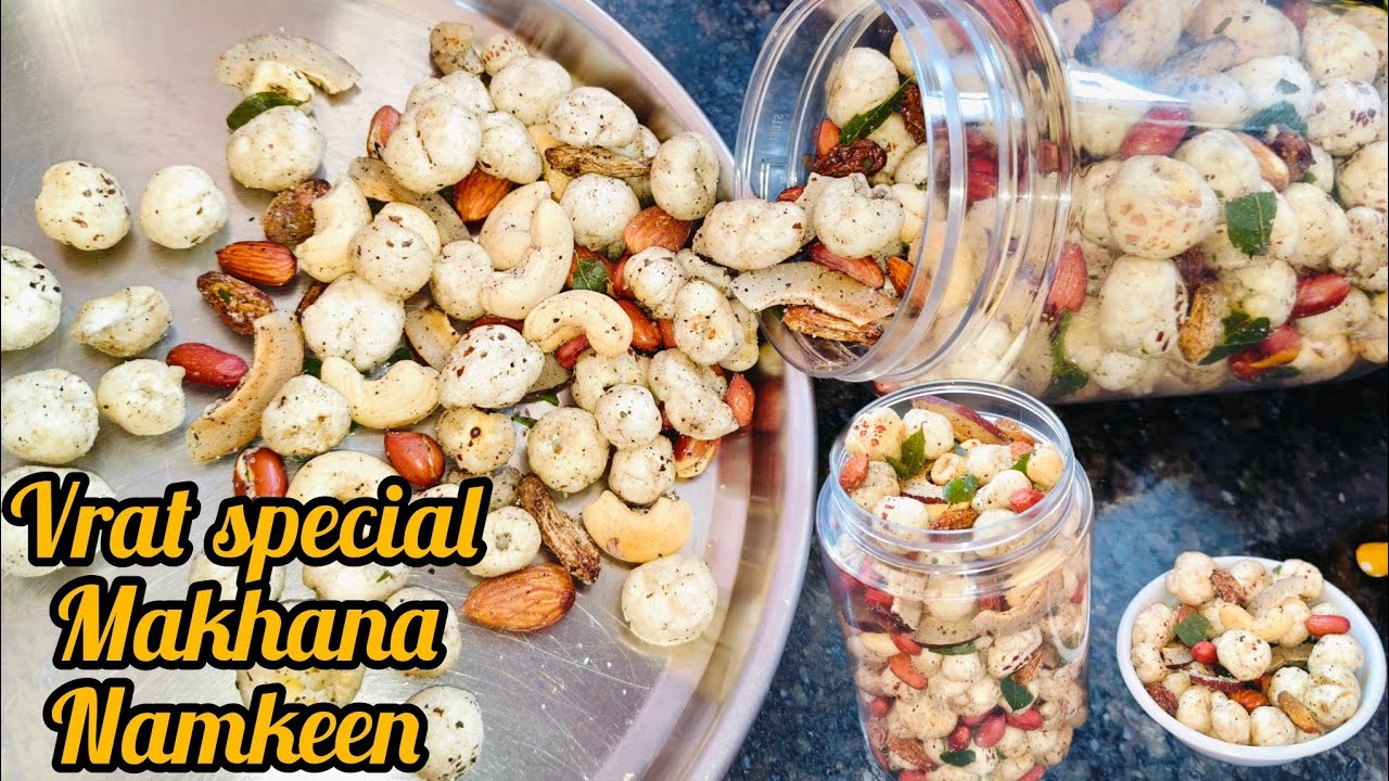 Vrat Special Makhana Namkeen 👌 Falahari Makhana Namkeen - Vrat Ka Tasty Saathi😋 #falaharirecipes 