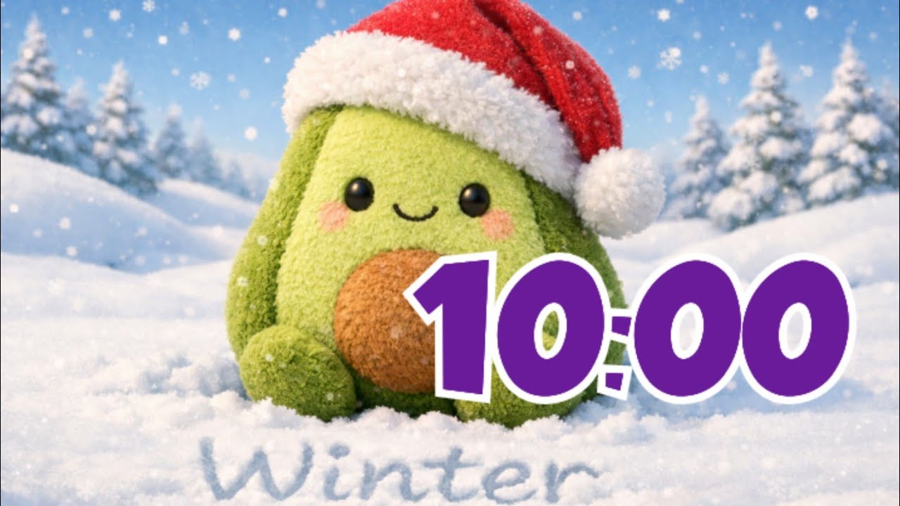 10-Minute Winter Plush Avocado Timer | Cozy & Calm Focus