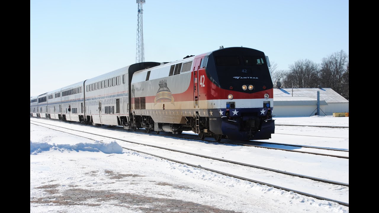 HD: 2/7/14 Awesome Day In Centralia, IL with KCS, CN, UP, IC, CSXT, BNSF, NS,& Amtrak Veterans Unit