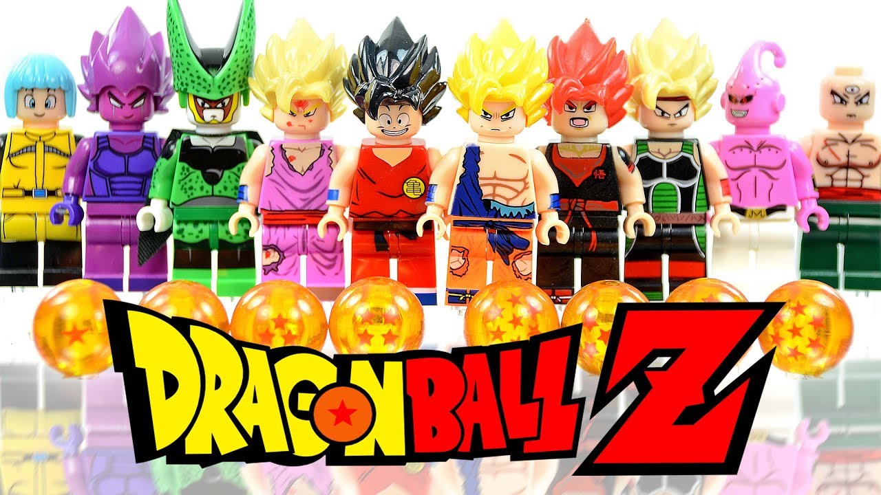 LEGO Dragon Ball Z Super Saiyan Goku Vegeta Gohan Bardock Majin Buu Unofficial Minifigures