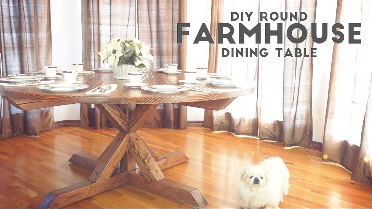 DIY Round Farmhouse Dining Table | Modern Builds | EP. 52