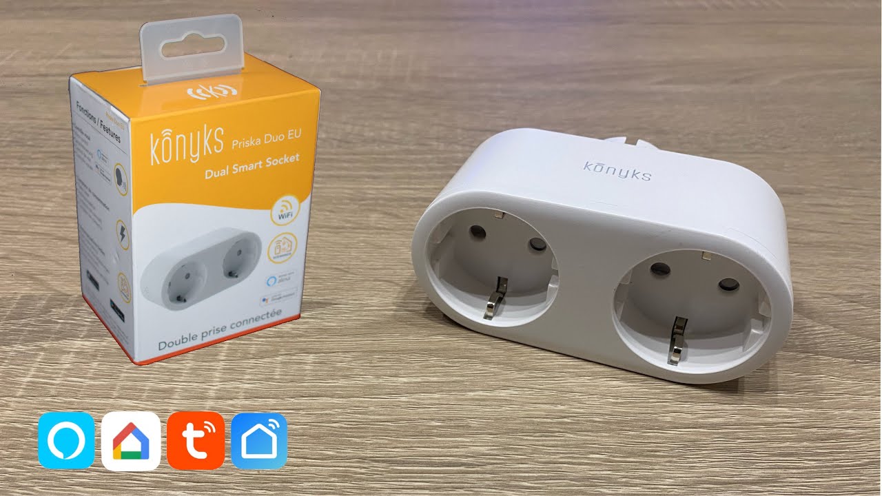 Prise Duo Konyks (prise connectée) - Google Home & Alexa