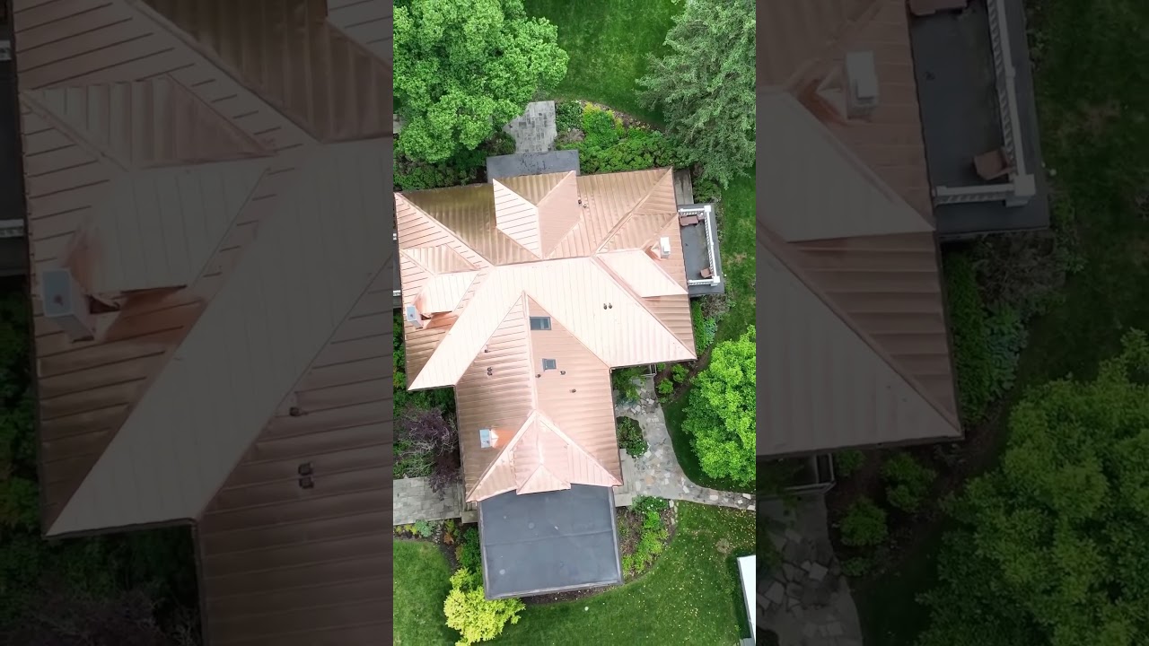 New Copper Metal Roof Installed on Tennessee Castle Like Home