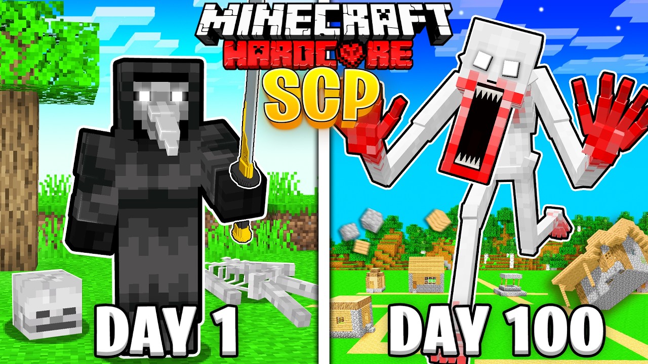 I Survived 100 Days as SCP MOD in Minecraft [FULL MOVIE]