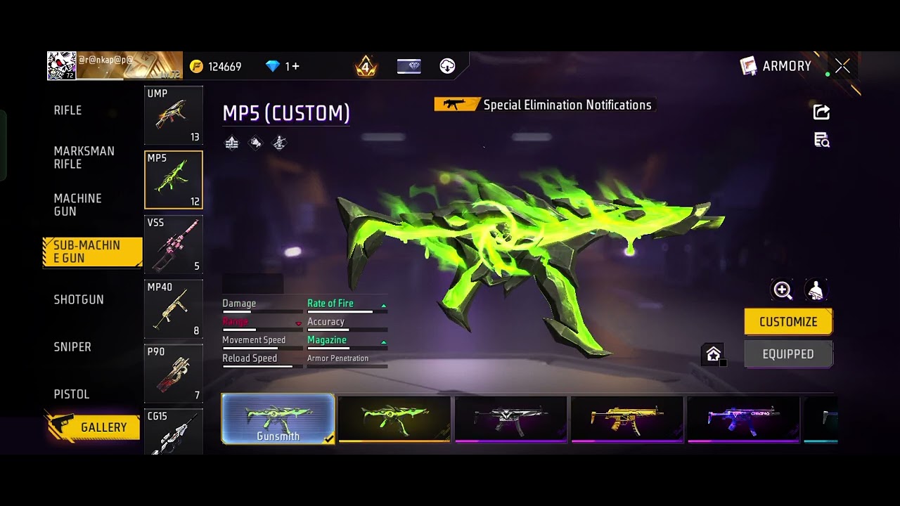DXWMAFIA Gaming || Weapons Collection in 6 Years are collected guns in Free Fire||