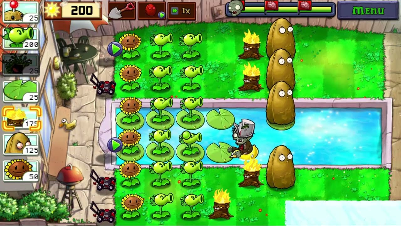 Plants vs Zombies - Android Gameplay | Adventure | Pool | Level 9