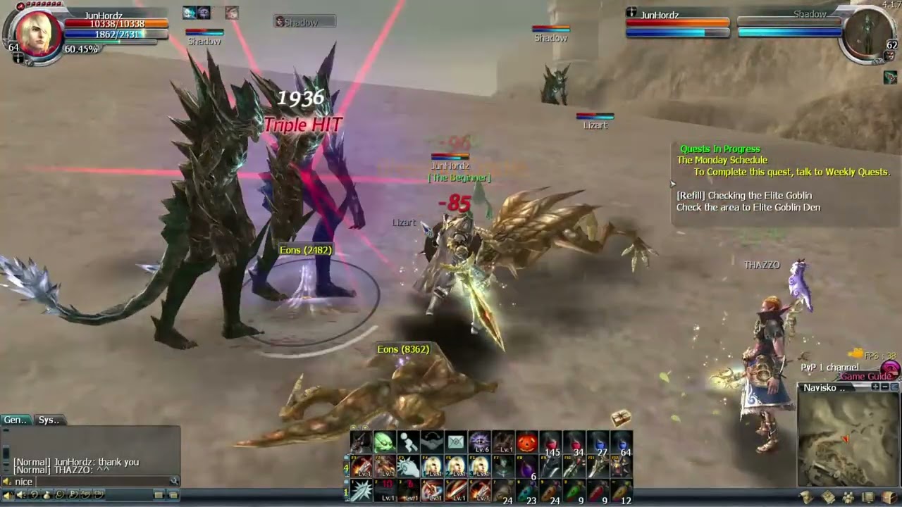 Priston Tale 2 - Completing weekly quest at Navisko while leveling, farming items and in-game money