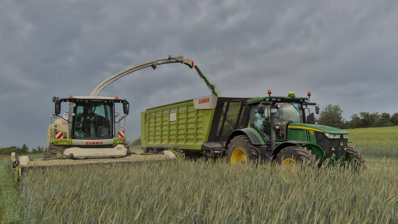 GPS Häckseln vorm Regen | 4K | Claas Jaguar 950 | Fendt 724 | John Deere 6R, 7R und 7530