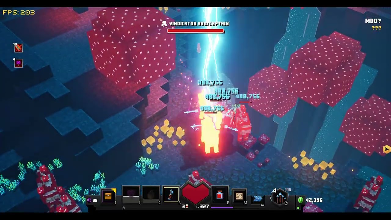 Extremely overleveled Starless Night vs Mushroom Monstrosity