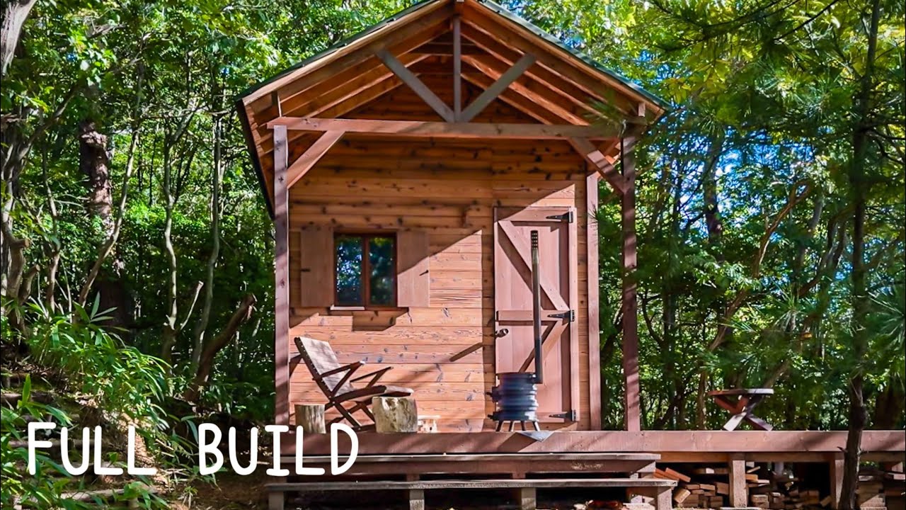 【小屋DIY】素人が一人で山に小屋作る【総集編】Cabin Build start to finish