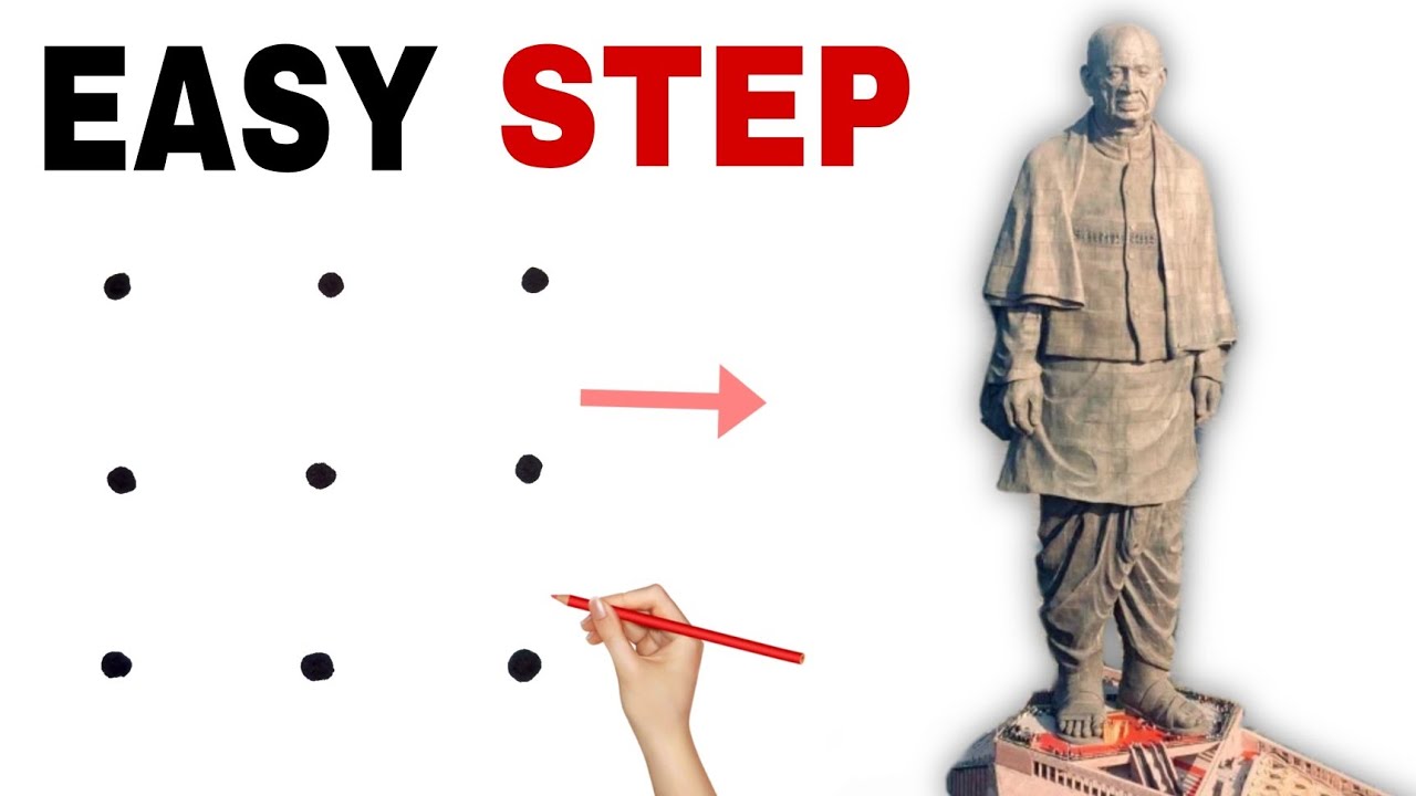 Statue of Unity Drawing // Sardar Vallabhbhai Patel Statue of Unity Drawing // Sardar Patel Drawing