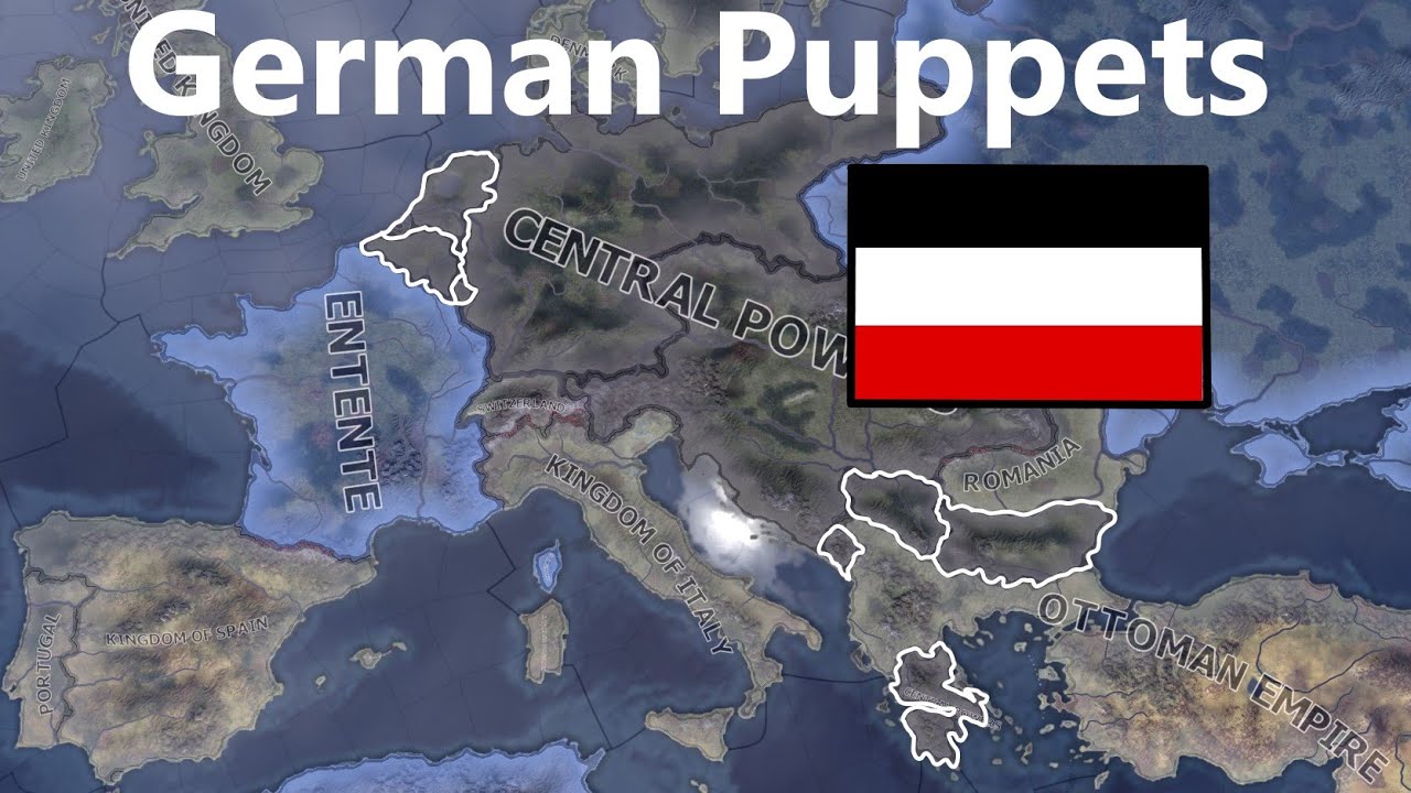 What IF The Benelux And Balkans Were German Puppets? Hoi4 WW1 Timelpase