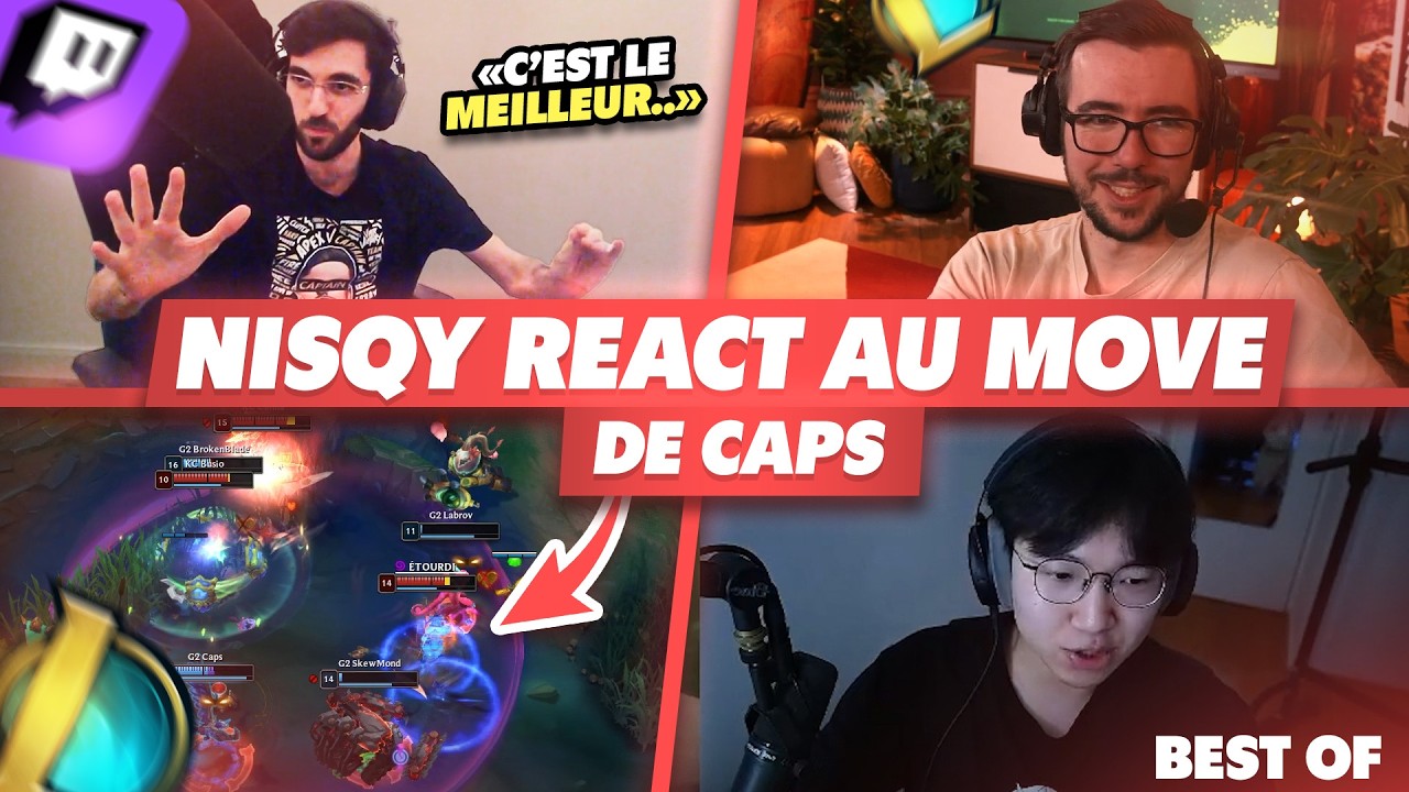 NISQY RÉAGIT AU CLUTCH DE CAPS CONTRE KCORP - Best Of LoL #1308 Réactions