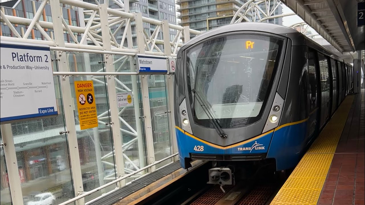 TransLink Mark lll SkyTrain on the Expo Line from Metrotown-Columbia (Car 425-428)