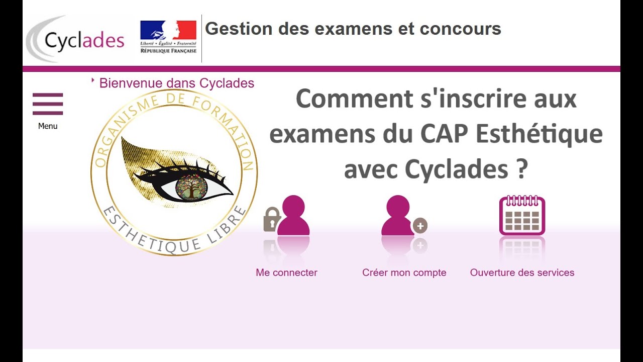 Inscription CAP Esthétique avec Cyclades