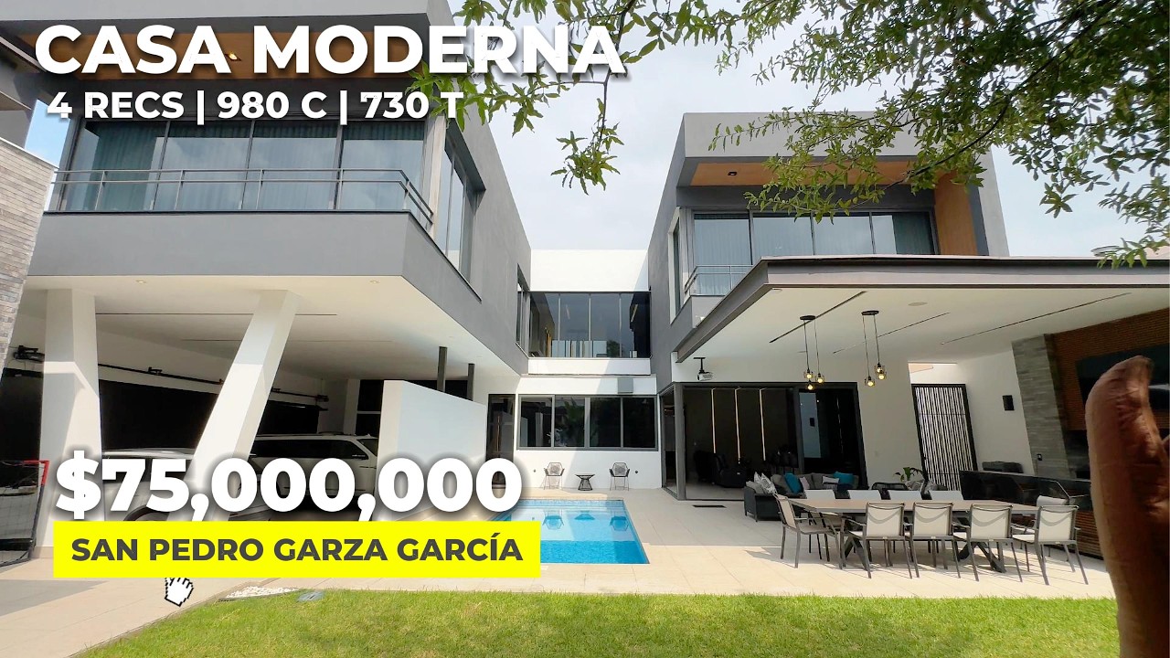 CASA MODERNA DE $75,000,0000 EN SAN PEDRO GARZA GARCÍA | COLONIA DEL VALLE | ARQUITECTURA DE AUTOR