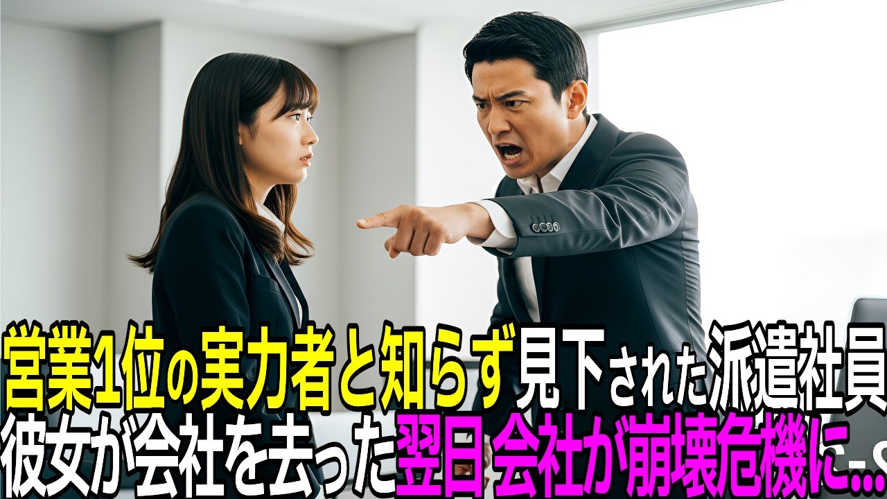 【スカッと】実は営業成績1位の実力者と知らず、派遣社員を見下してクビにした社長→翌日、会社が崩壊の危機に追い込まれる末路【朗読】