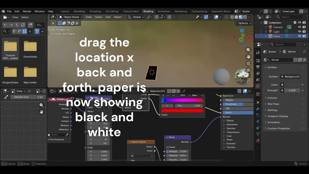 Litmus paper in blender 3D tutorial