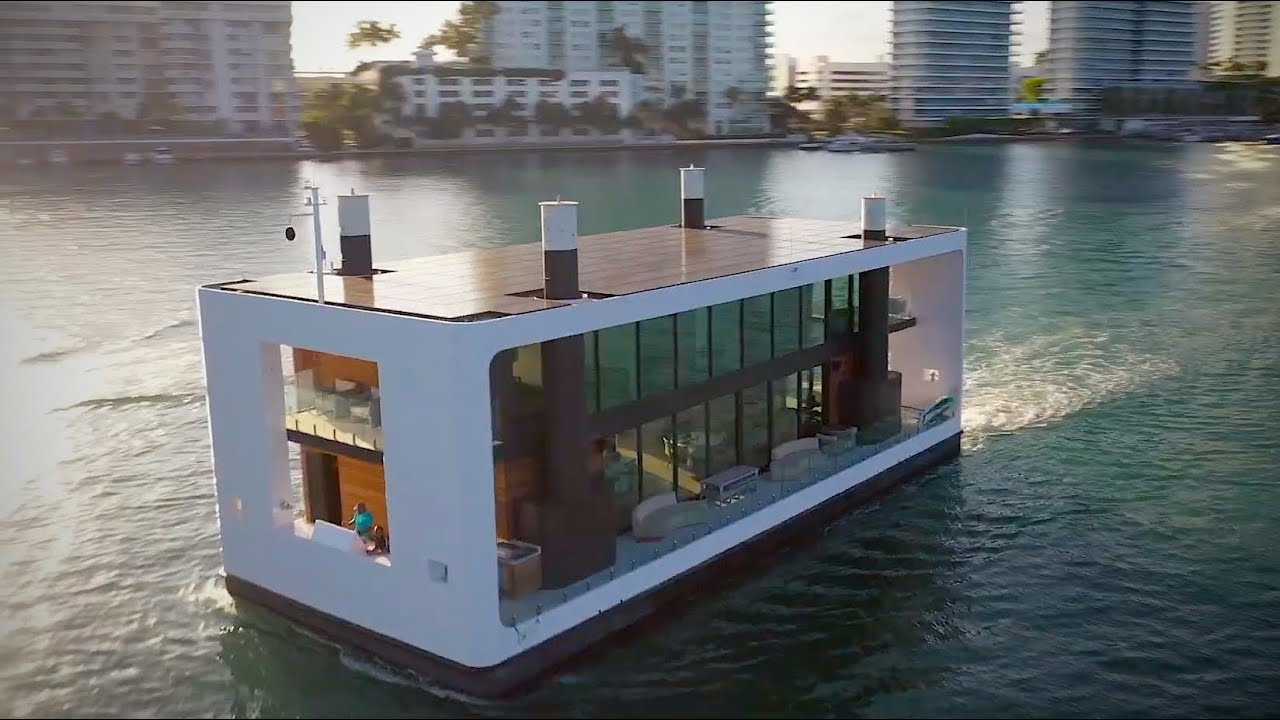 This Floating Mansion is designed to withstand level 4 hurricanes