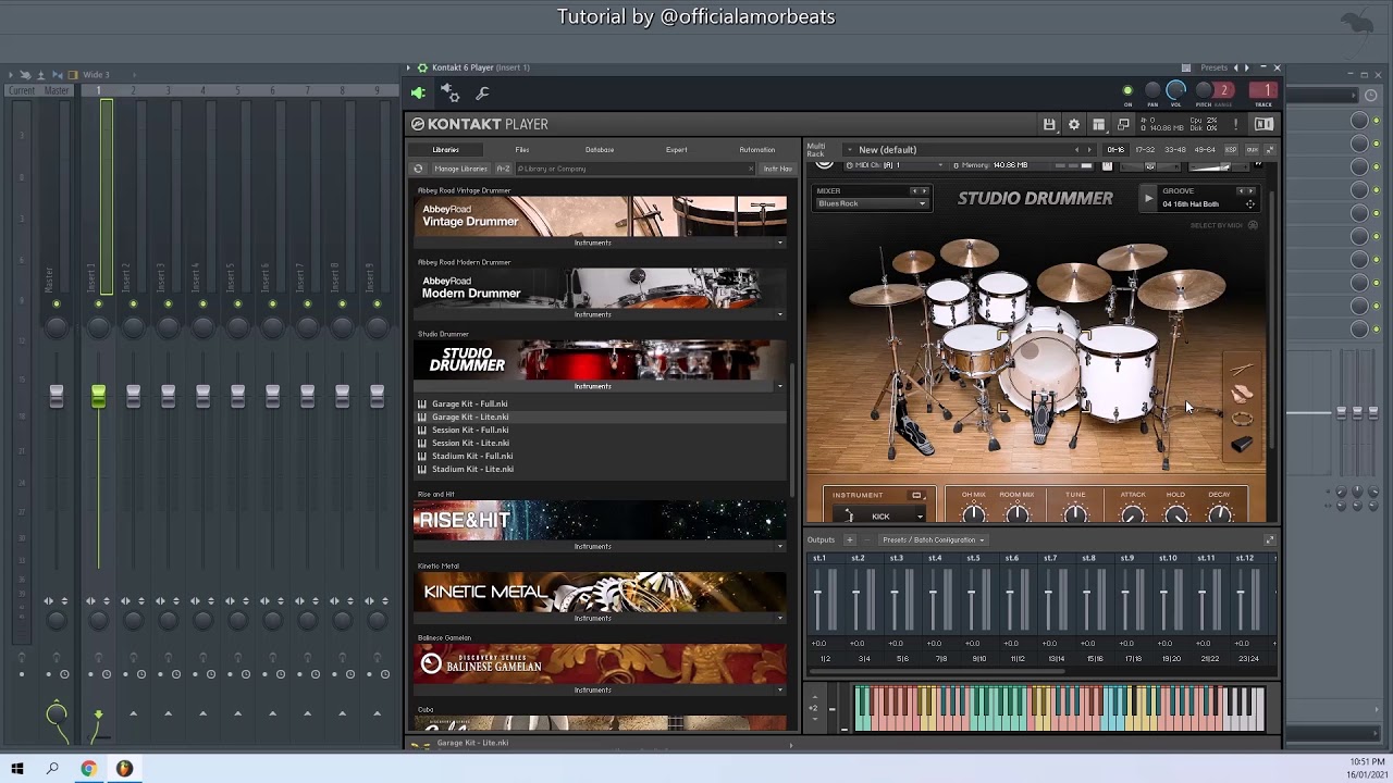 Routing Kontakt Player's Output Channels to FL Studio 20's Mixer Channels [TUTORIAL]