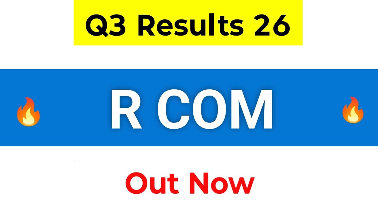 Rcom Q3 Results | Rcom Share Latest News Today | Rcom Latest News Today | Reliance Communications