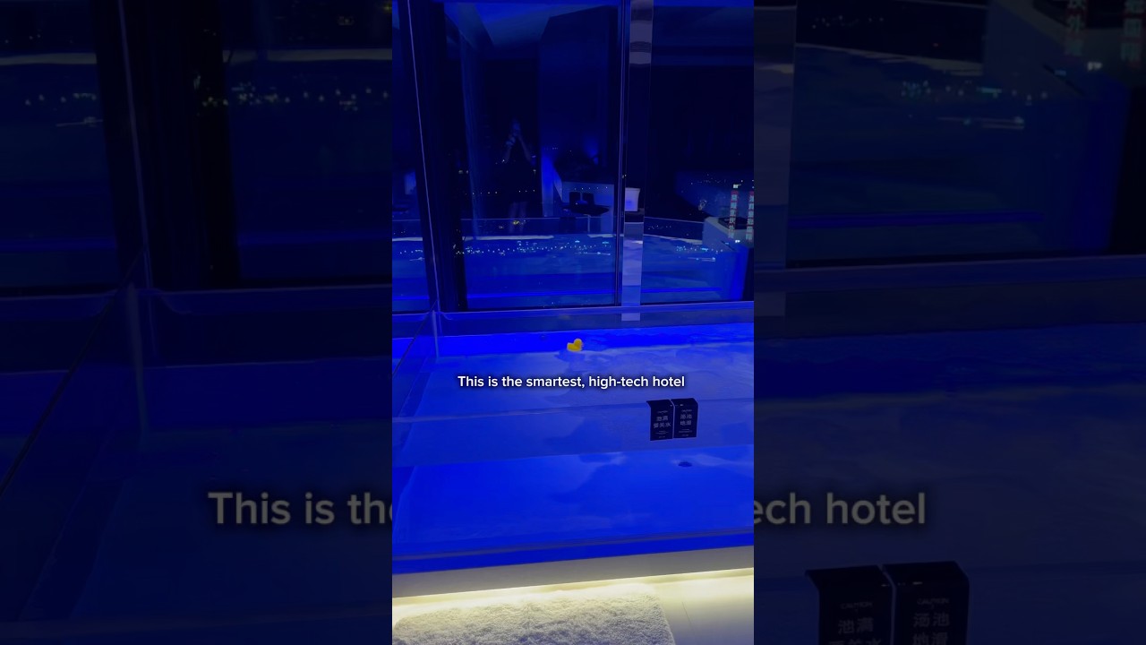 I stayed at a high-tech hotel in Chongqing, China! 🇨🇳 *mindblown* 🤯