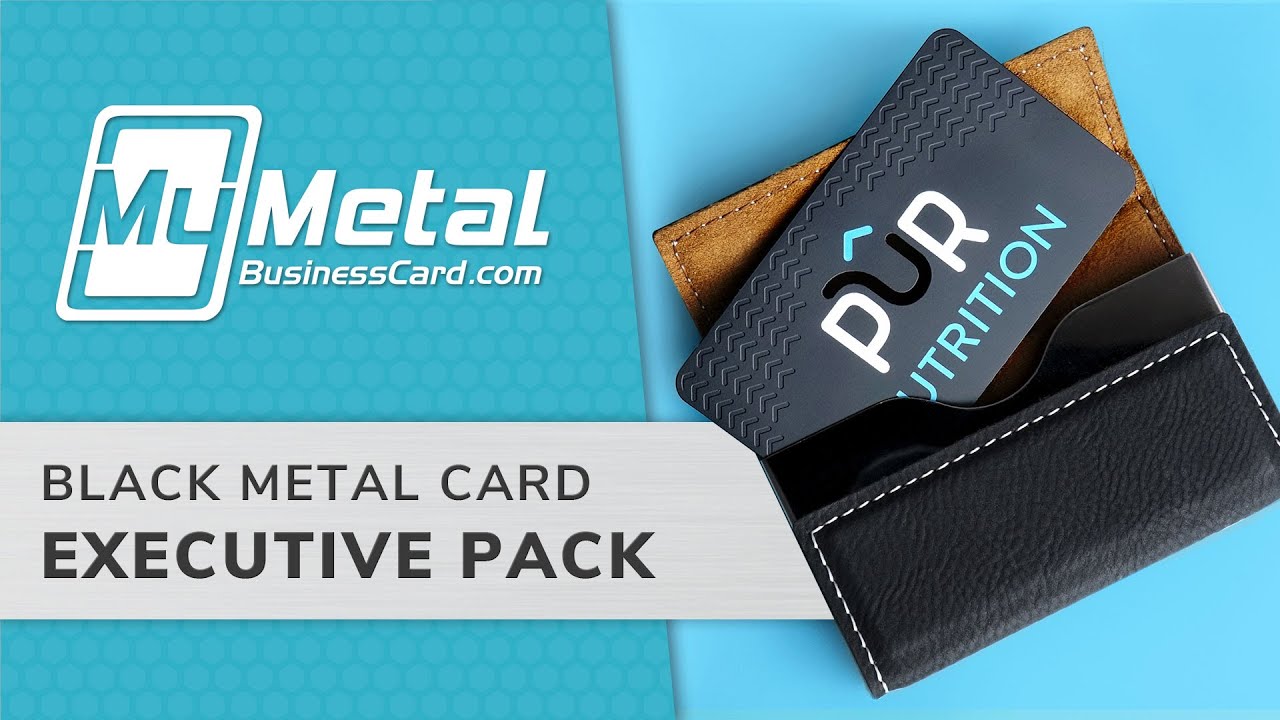 Executive Black Metal Business Card Starter Pack | My Metal Business Card