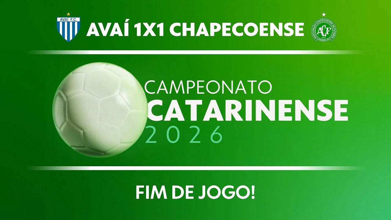 AVAÍ 1X1 CHAPECOENSE (AO VIVO COM IMAGENS) | CAMPEONATO CATARINENSE 2026 | (21/01)