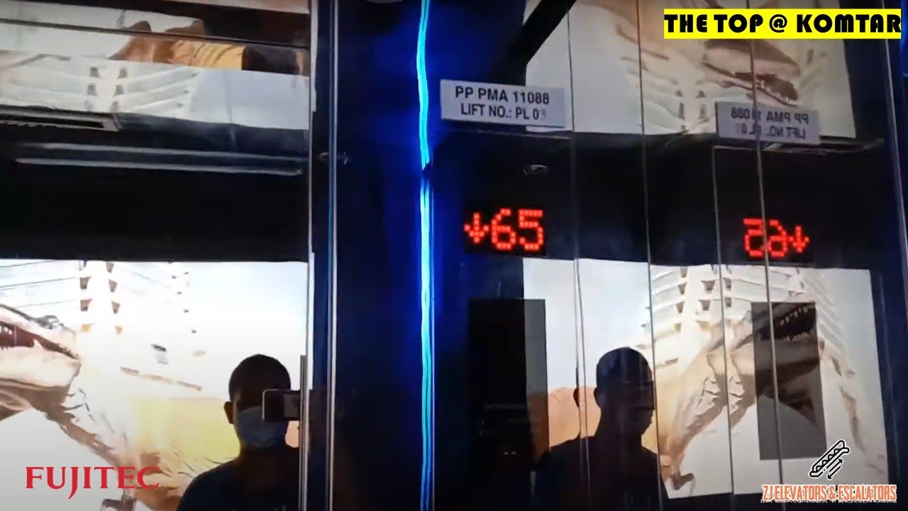 Fujitec Express Elevator at The Top @ KOMTAR, Penang, Malaysia. (Going Down to Exit)