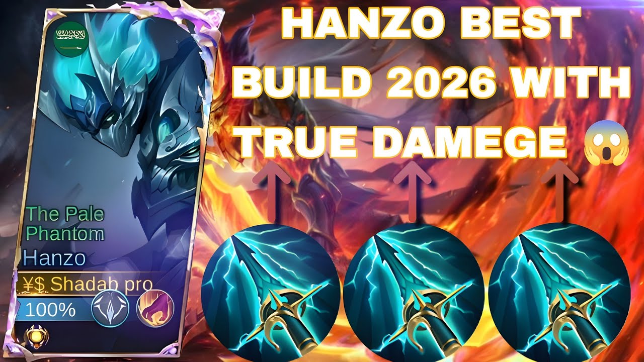 HANZO BUILD 2026 TRUE DAMAGE😱 || ENEMY CAN'T ESCAPE THIS BUILD || MLBB 2026 FREESTYLE GAMEPLAY