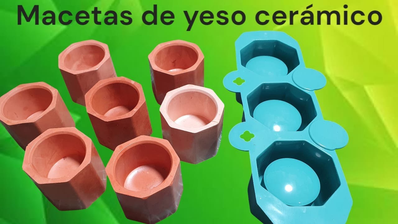 ❤️#Diy cómo hacer macetas de yeso cerámico con color para tu vela/suculentas y emprender tu negocio