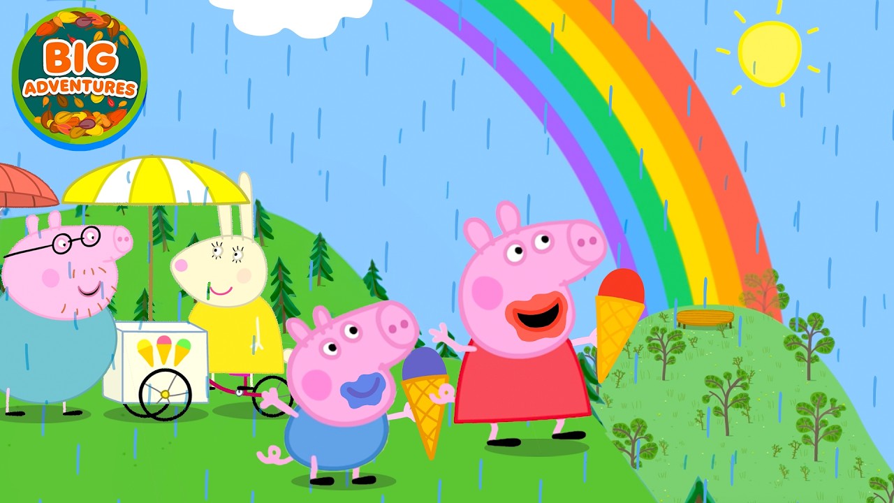 Peppa Pig Finds a GIANT Rainbow! 🌈🌧️ | Rainy Day Adventure | Full Episodes | Kids Cartoons | 18 Mins