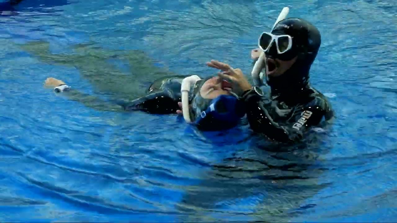 Towing from side | Freediving