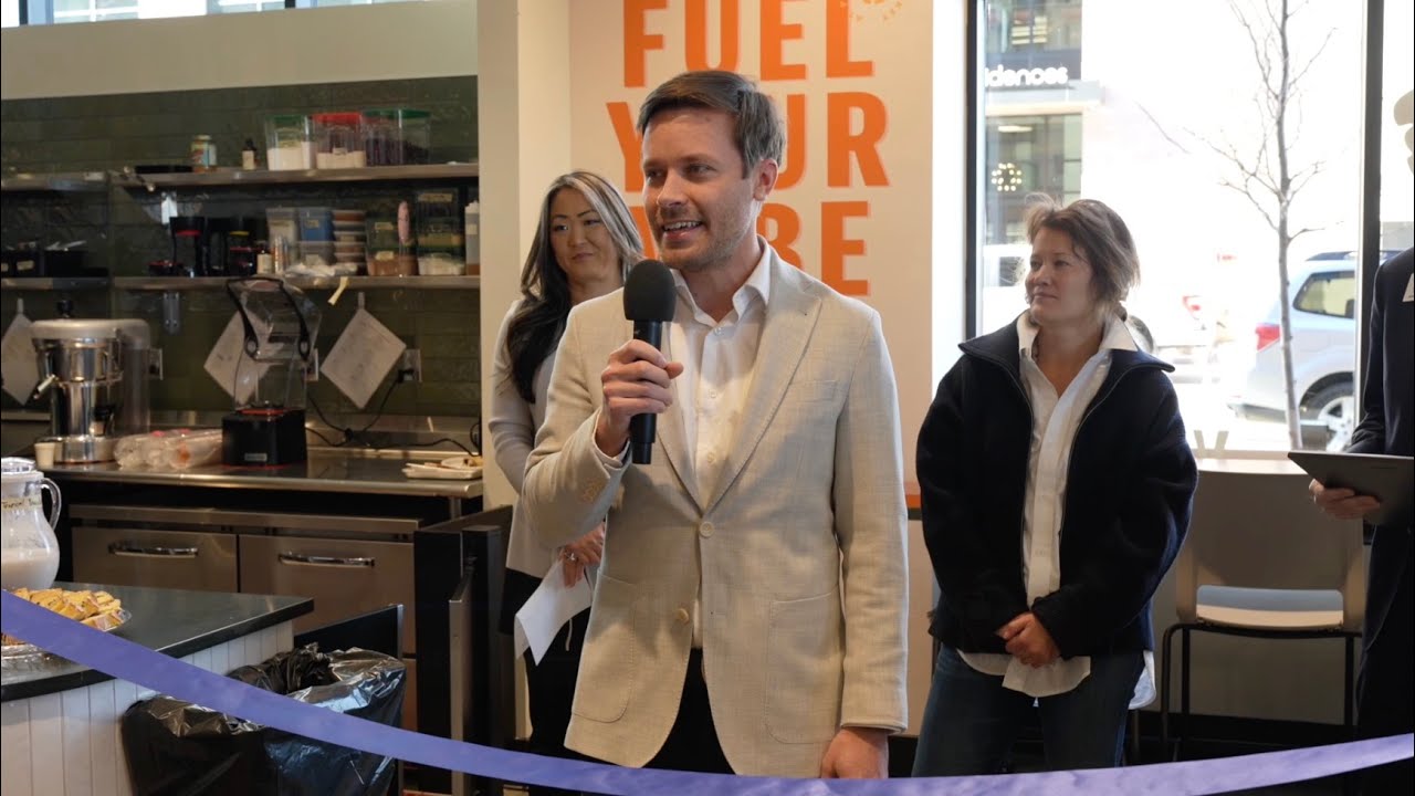 Pomegranate Market ribbon cutting