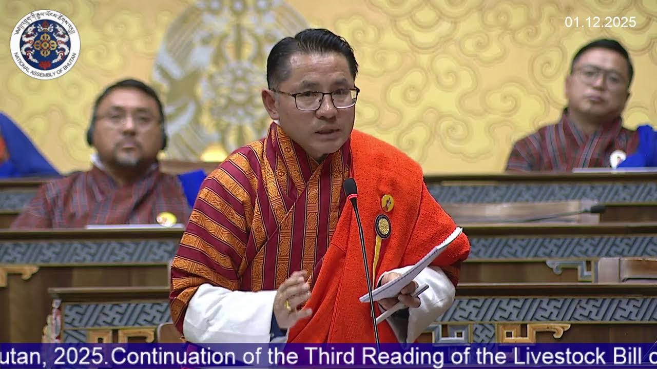 Continuation of the Third Reading of the Livestock Bill of Bhutan, 2025