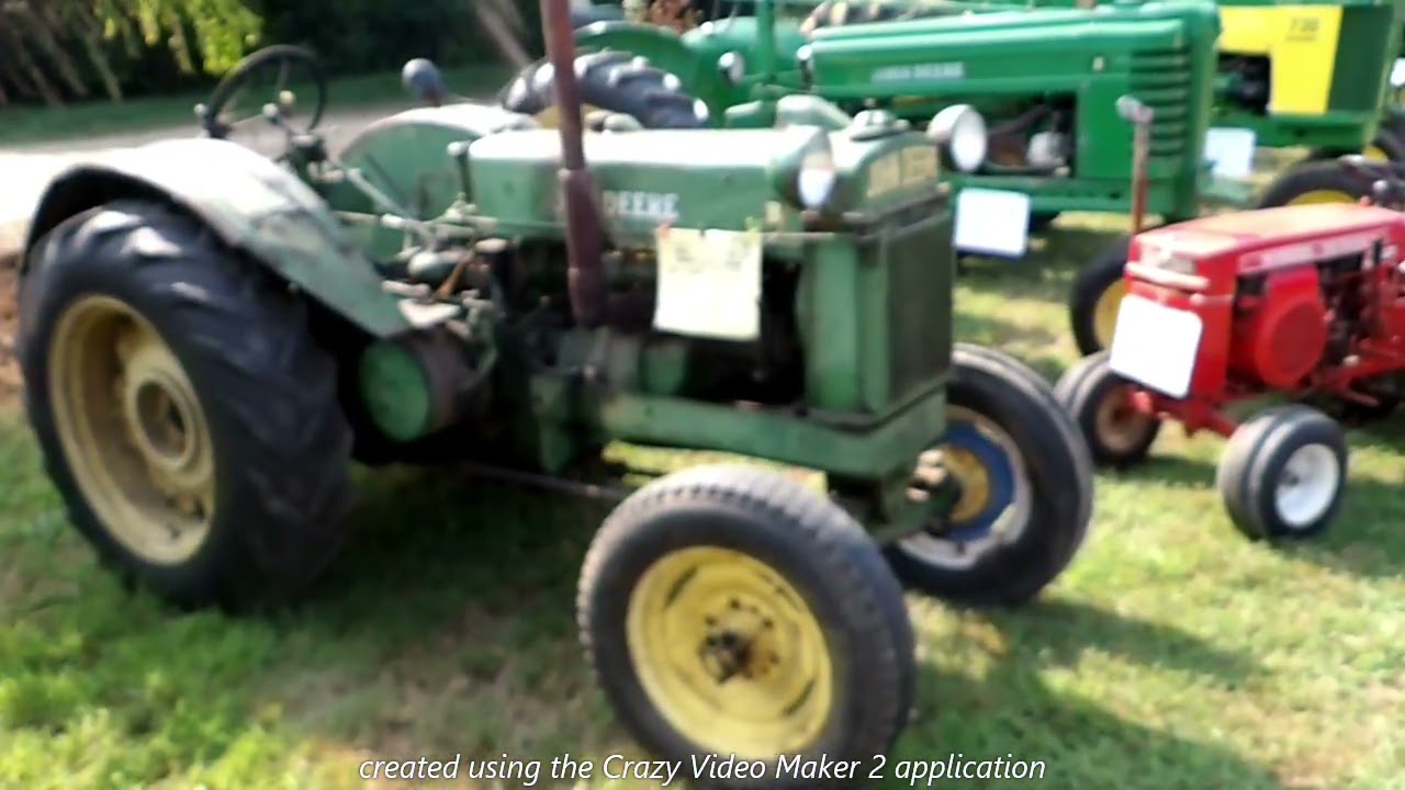 Row of John deere tractors
