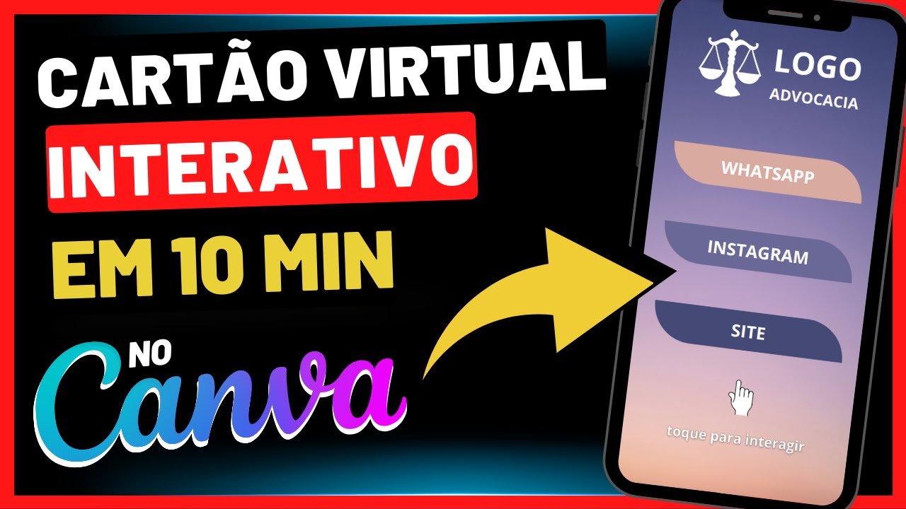 ✅ COMO FAZER CARTÃO DIGITAL VIRTUAL INTERATIVO NO CANVA GRÁTIS