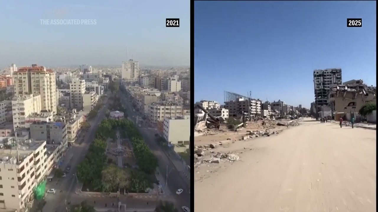 Gaza in Ruins: Before and After Israeli Airstrikes