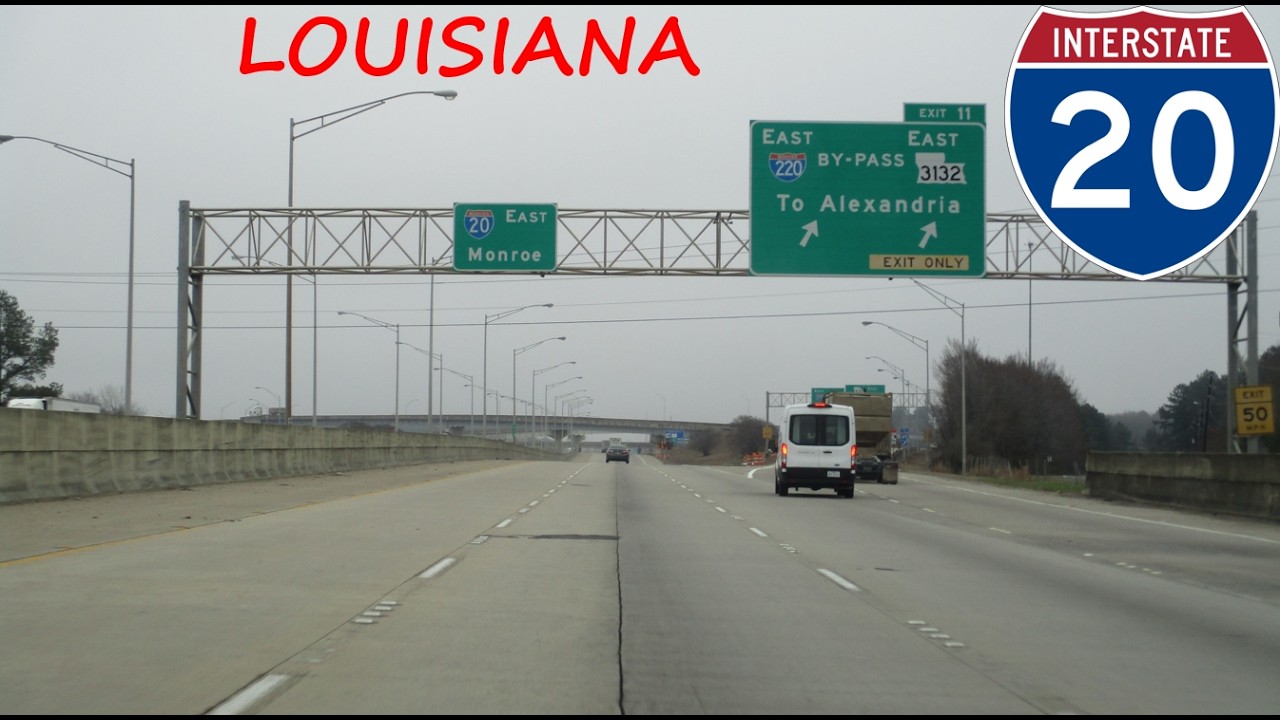 Interstate 20 - Louisiana eastbound [FULL LENGTH VIDEO]