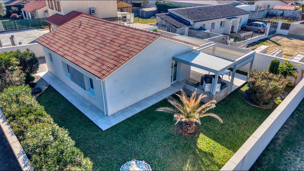 St Rambert d'Albon 26140 Maison 3 Pieces 80m2 + Garage + Terrain 446m2 A Vendre
