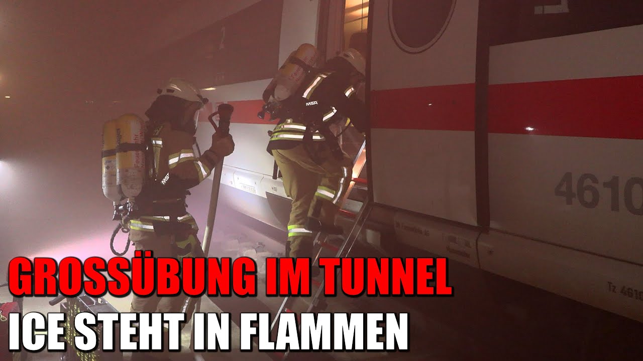 Feuer im ICE - Evakuierung im Tunnel: Großübung der Feuerwehren im Kreis Neuwied | 29.10.2022