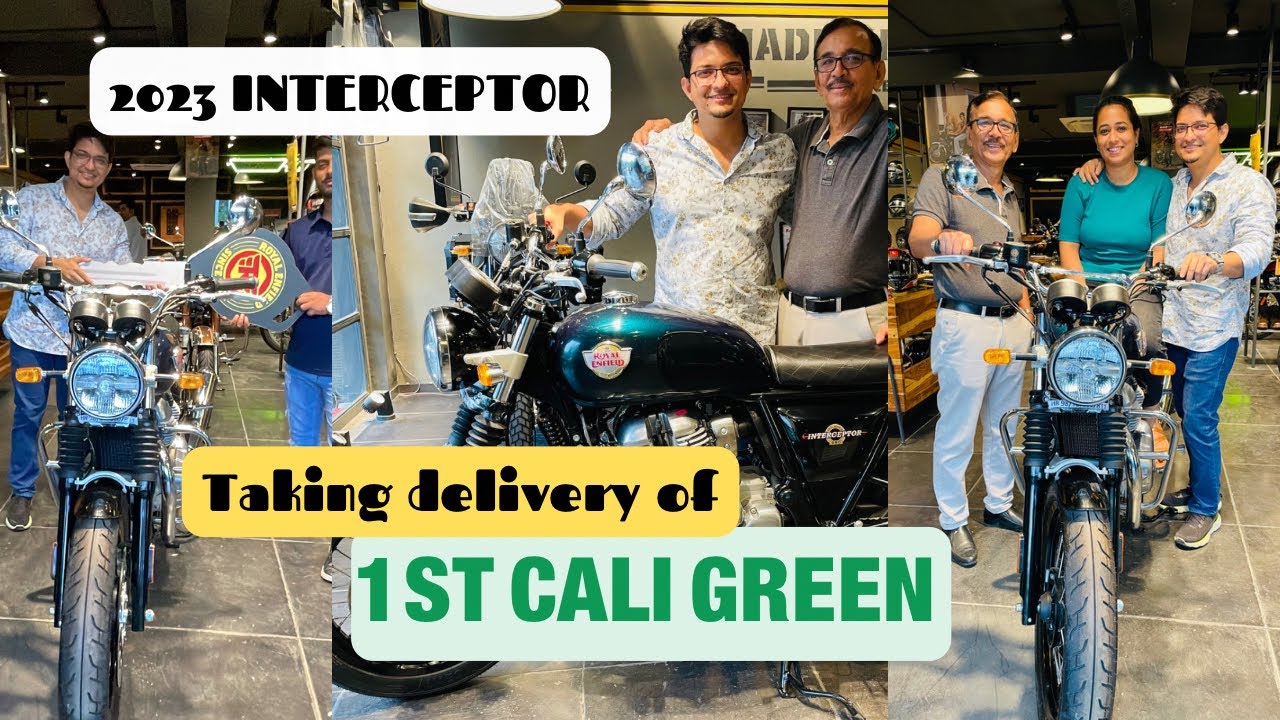 1st Cali Green 2023 Interceptor 650 Delivery | First Vlog | नई मोटरसाइकिल