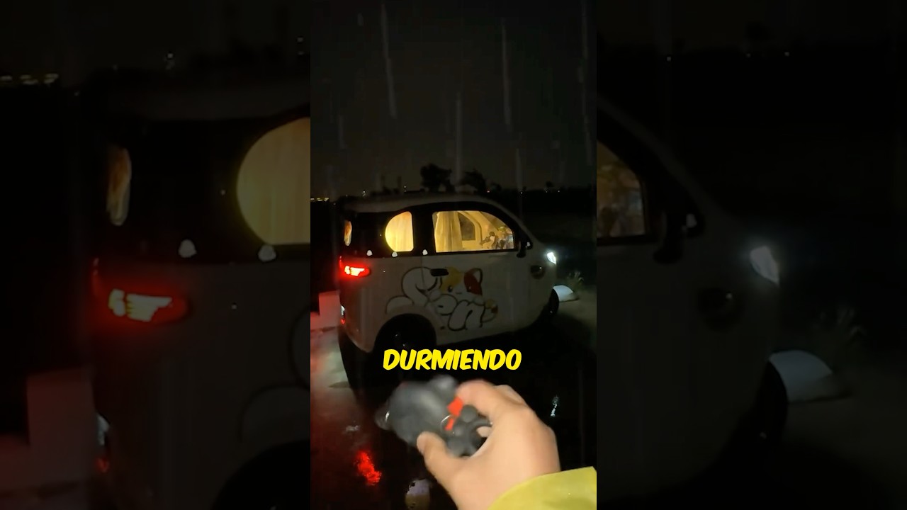 Nunca acampes en un carro toda la noche💀 #acampar #terror #shorts