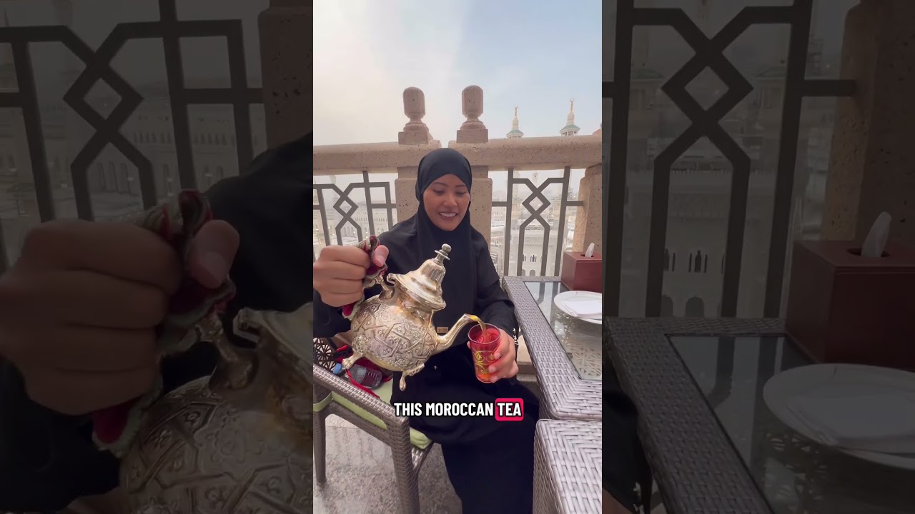 The best restaurant I tried so far in Mecca with the Masjid Al Haram view #mecca #mekah #umrah
