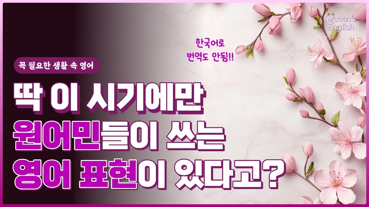 번역조차 어려운데 알아두면 너무 좋은 '이 영어표현'