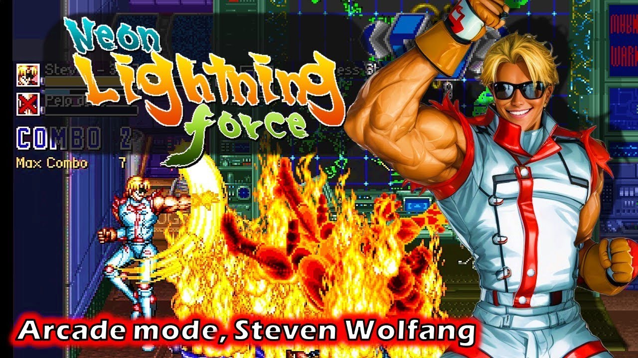 Neon Lightning Force - Steven gameplay [OpenBOR]