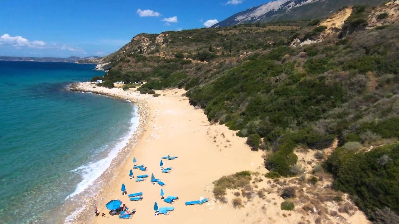 Flying over Koroni  beach  /Kefalonia