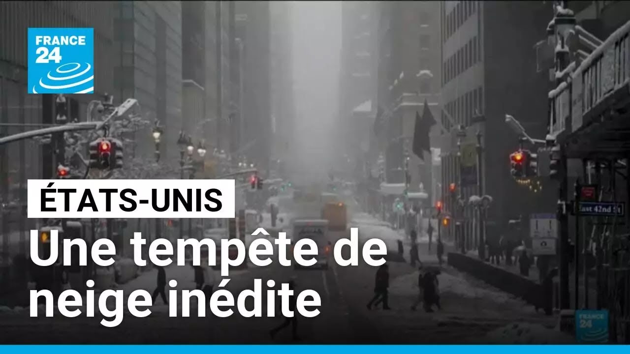 Le nord-est des États-Unis paralysé par une tempête de neige • FRANCE 24