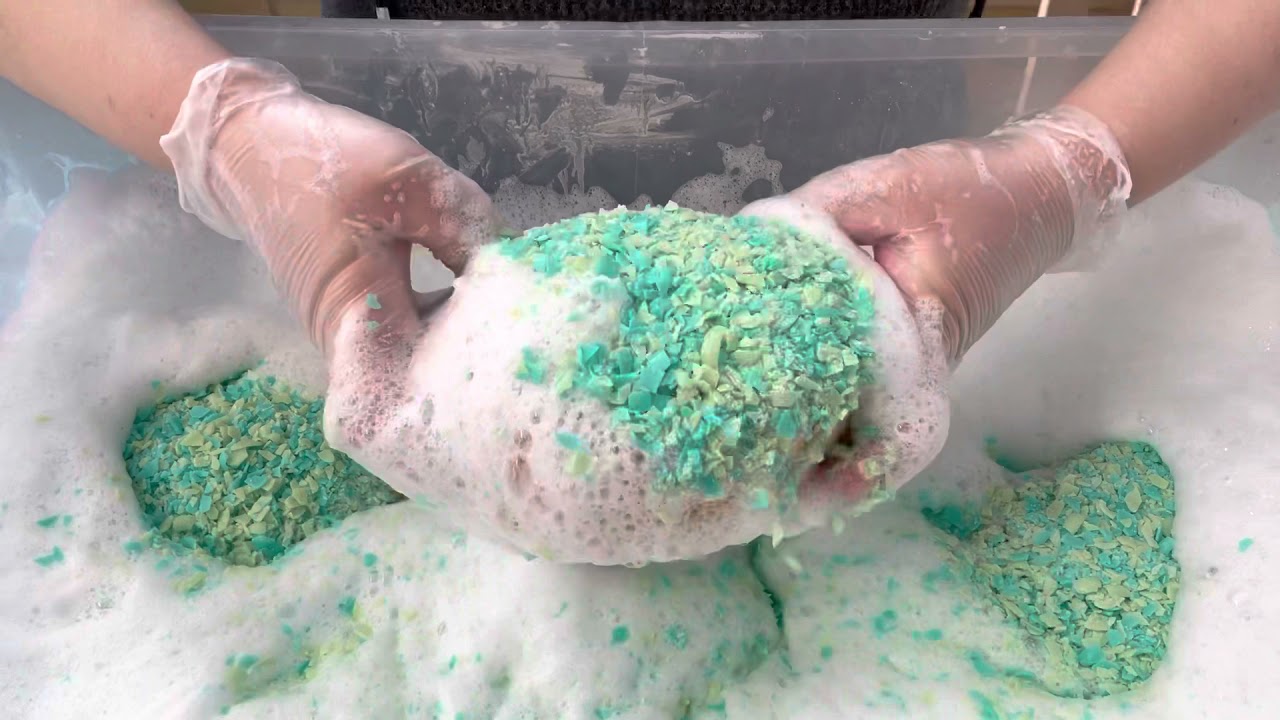 ASMR mushy soap sponge squeezing! SOAP OVERLOAD