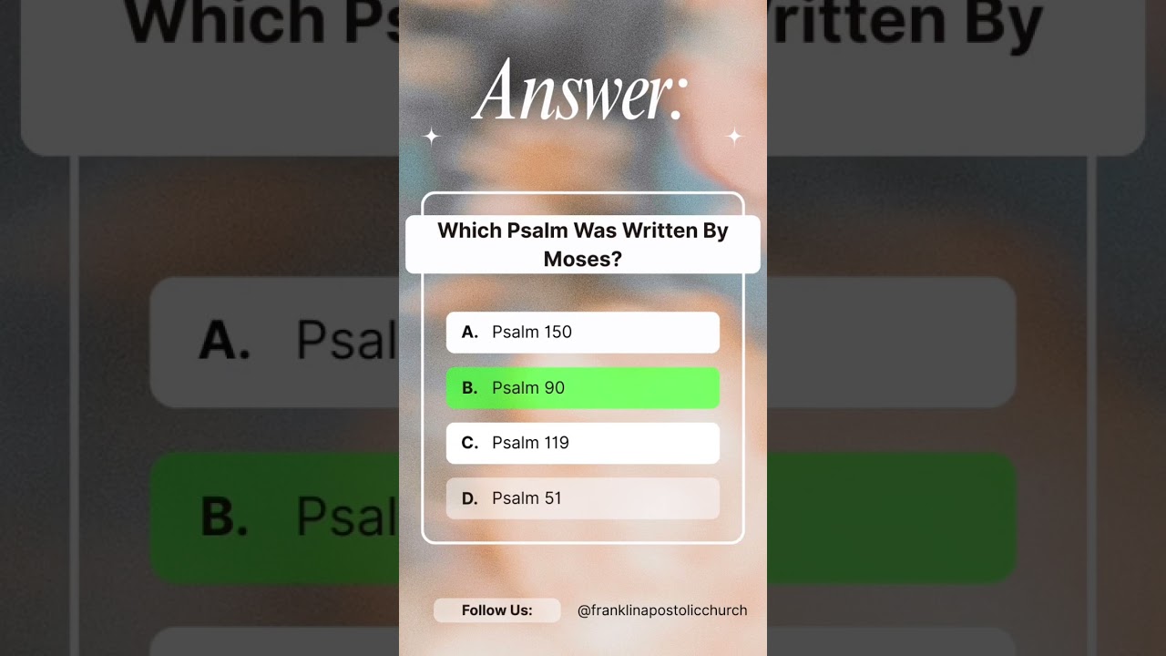 Franklin Apostolic Church’s Weekly Bible Trivia